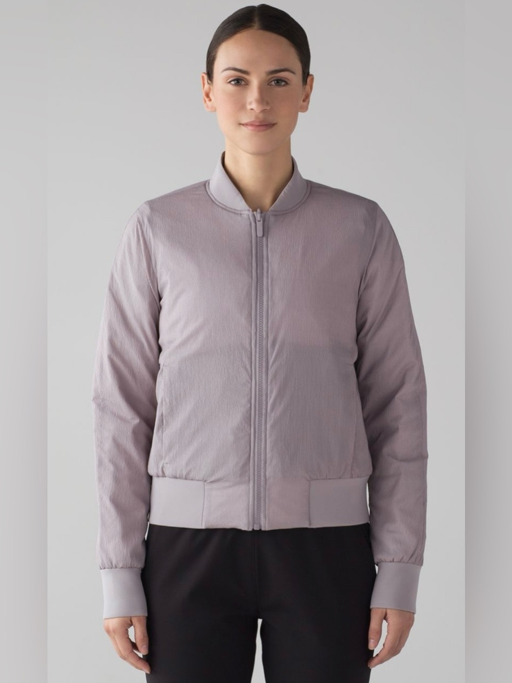 LuLulemon Non-Stop Reversible Bomber Jacket In Dark Chrome Size 8